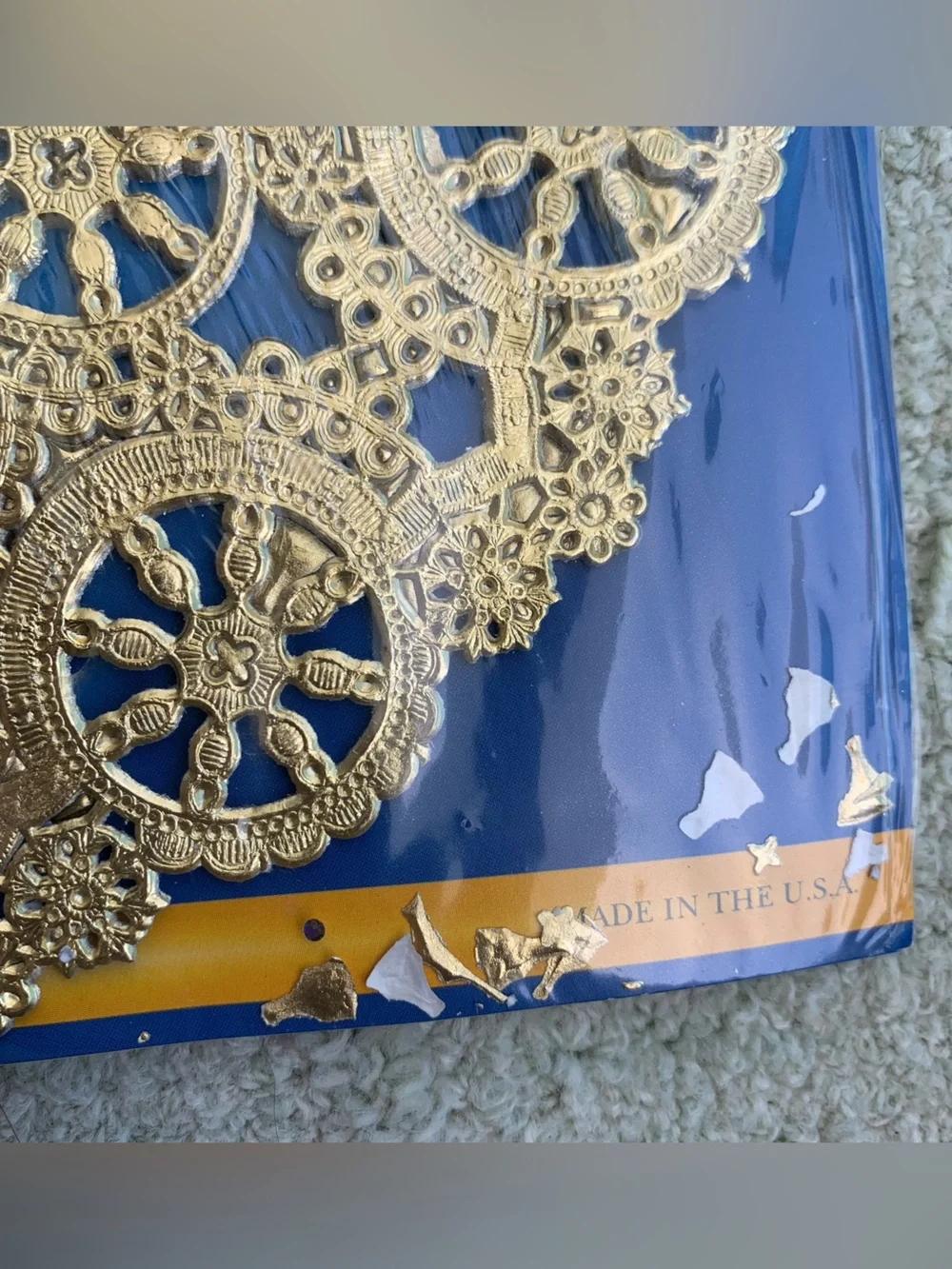 Royal Lace Medallion Lace Round Gold Doilies